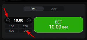 Aviator Set bet amount