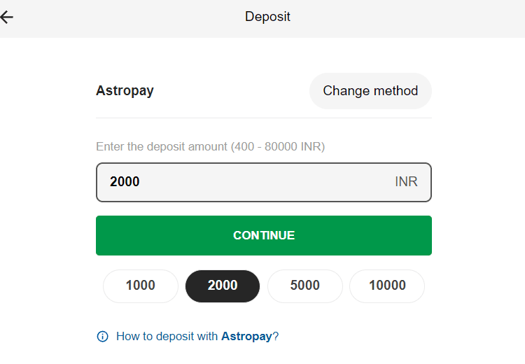 PariMatch Deposit