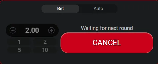 Aviator Cancel button