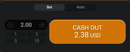 Aviator Cash out button