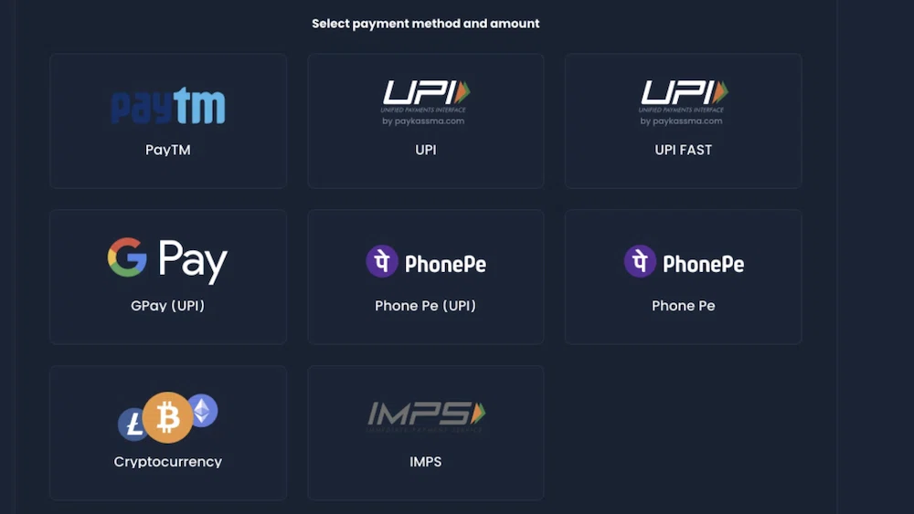 4rabet Payment methods